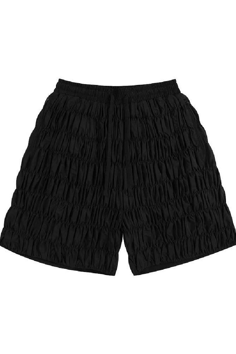 Ruched Structured Casual Shorts