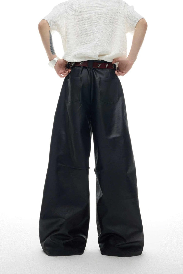 Coated Wax Wide Leg Pants — Argue Culture — view 5