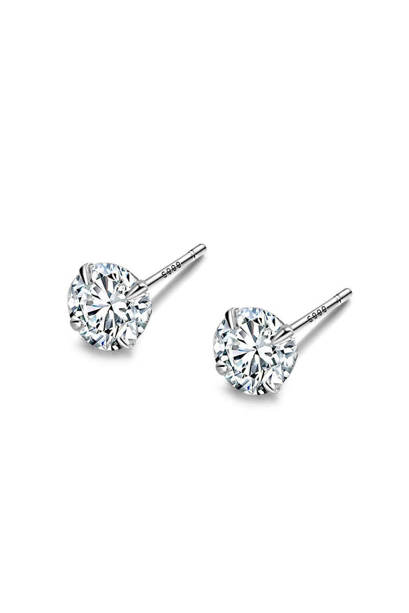 Four Claw Diamond Earrings