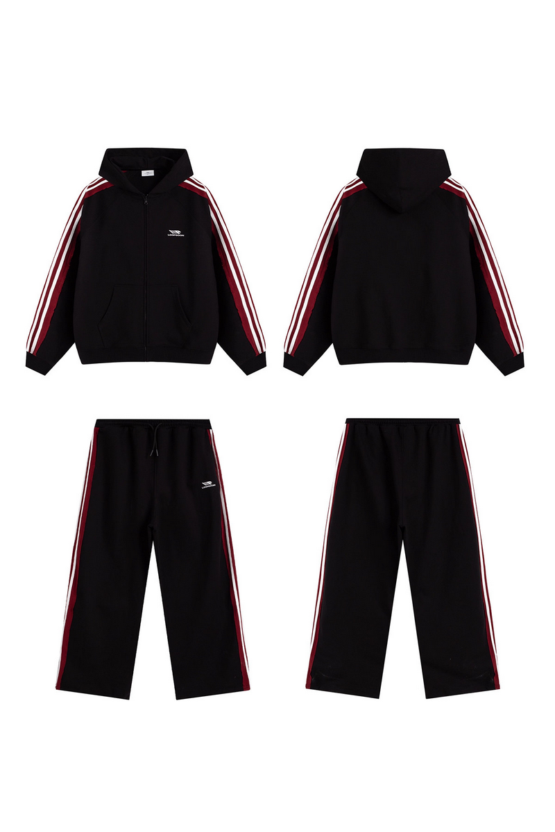 Patchwork Hoodie Set
