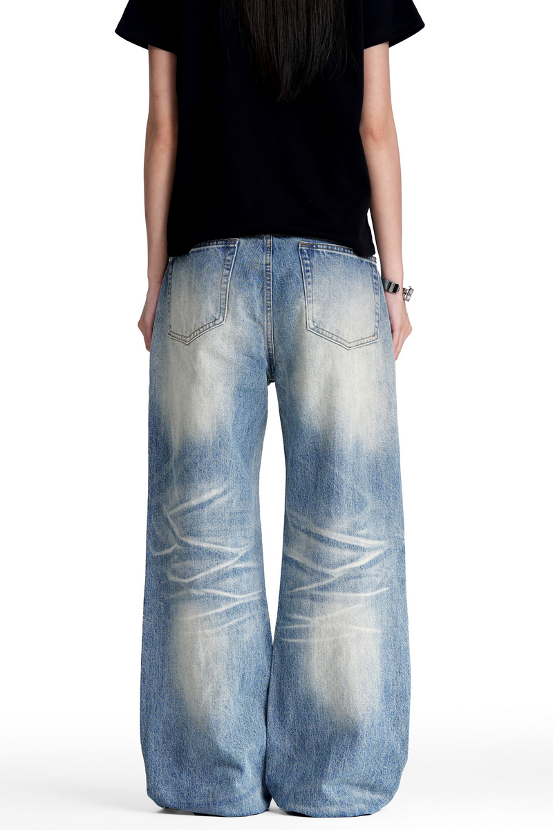 Vintage Whiskered Bootcut Jeans