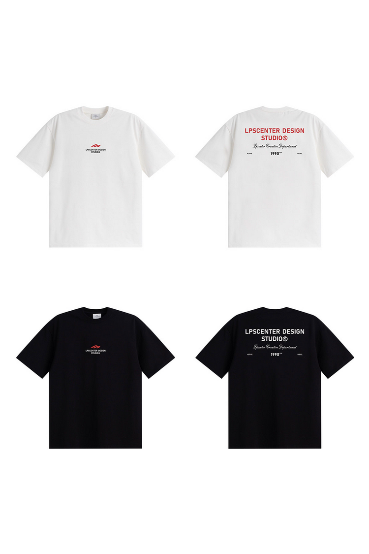 Letter Print T-Shirt — Loopsoon — view 7