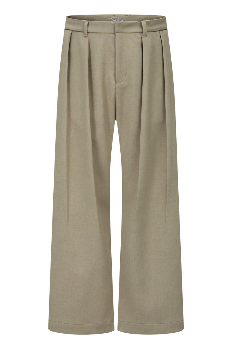 Houndstooth Pleated Wide Pants
