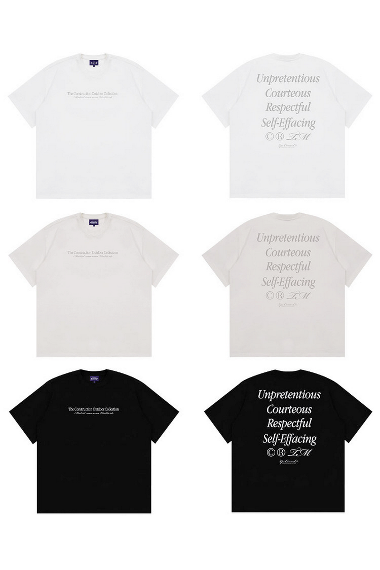 Multi Line Print T-Shirt — Loopsoon — view 6