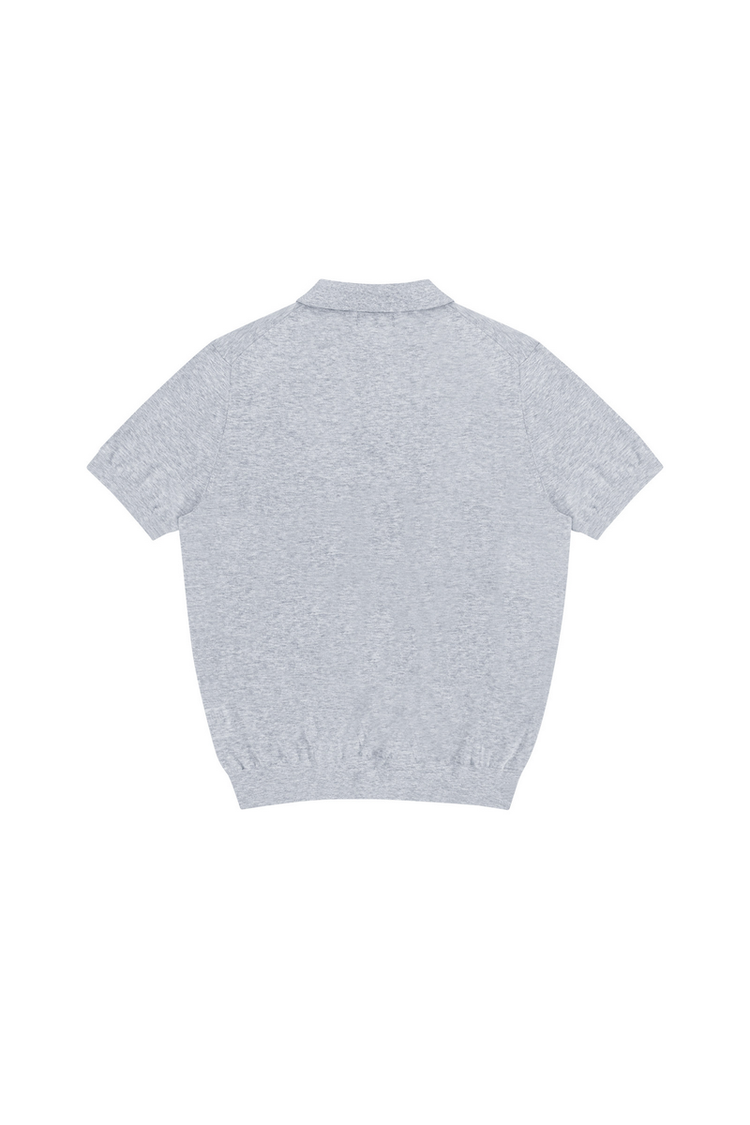 Linen Knit Polo Shirt — IDLT — view 5