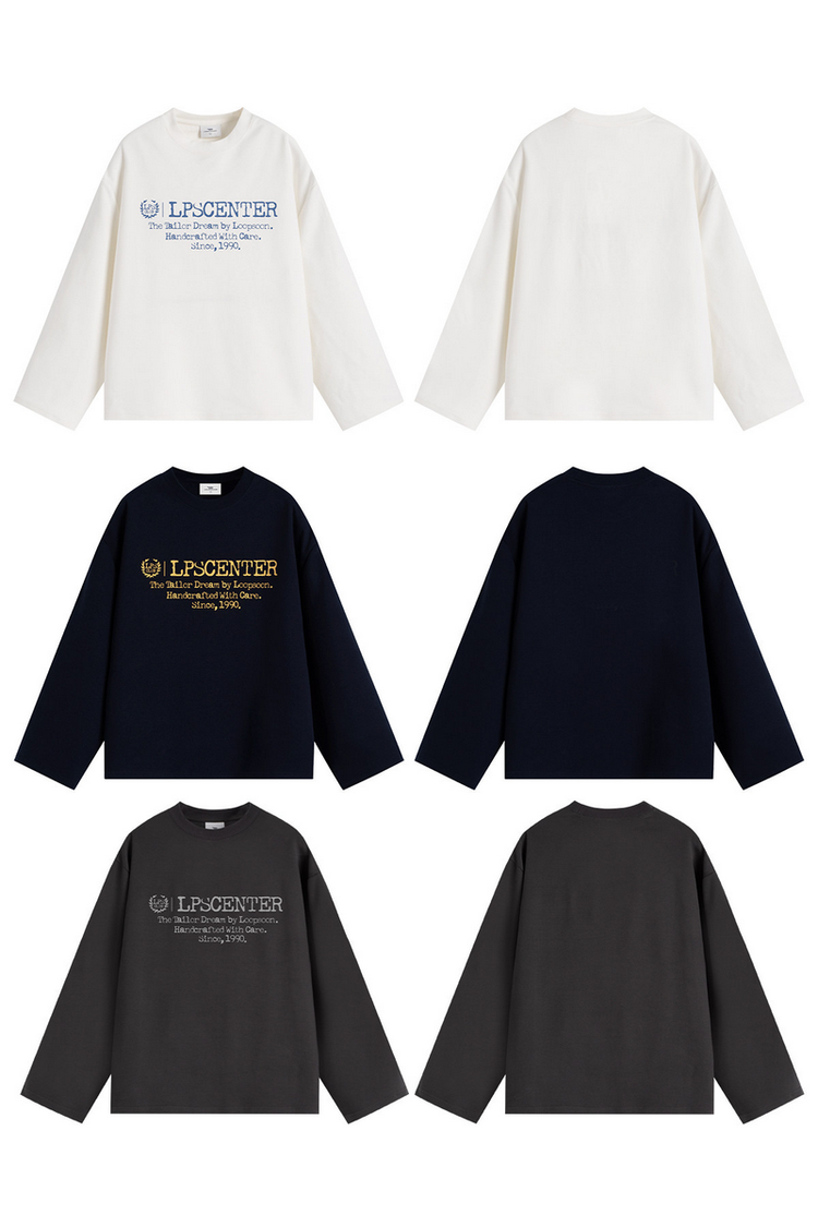 Contrast Print Long Sleeve Tee — Loopsoon — view 7