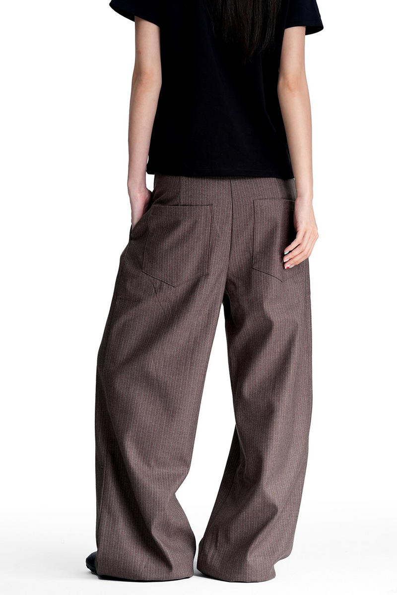 Striped Draped Trousers