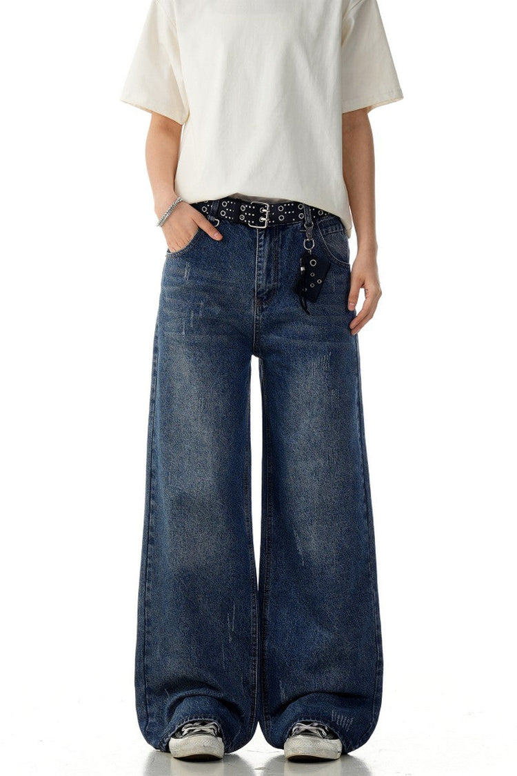 Blue Distressed Jeans — Trenqor Basics — view 5