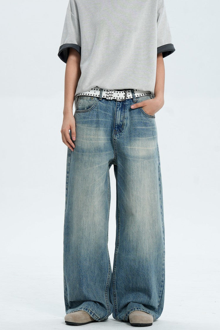 Straight Leg Blue Jeans — Trenqor Basics — view 5