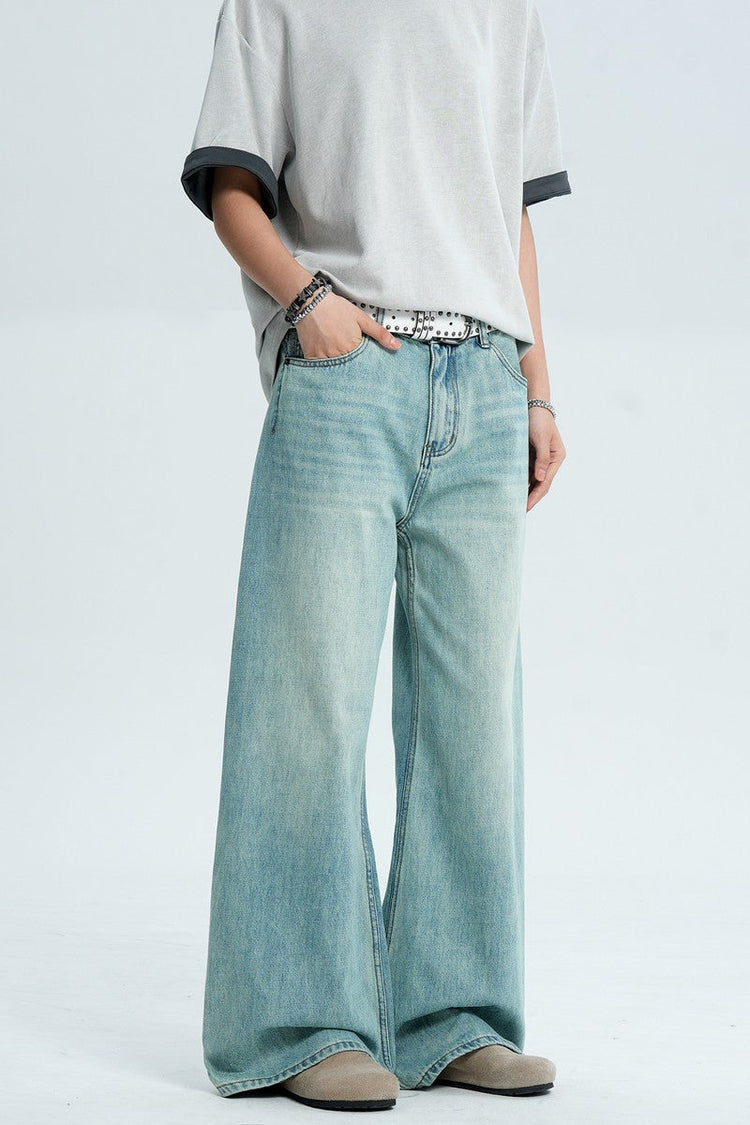 Washed Blue Cleanfit Jeans — Trenqor Basics — view 5