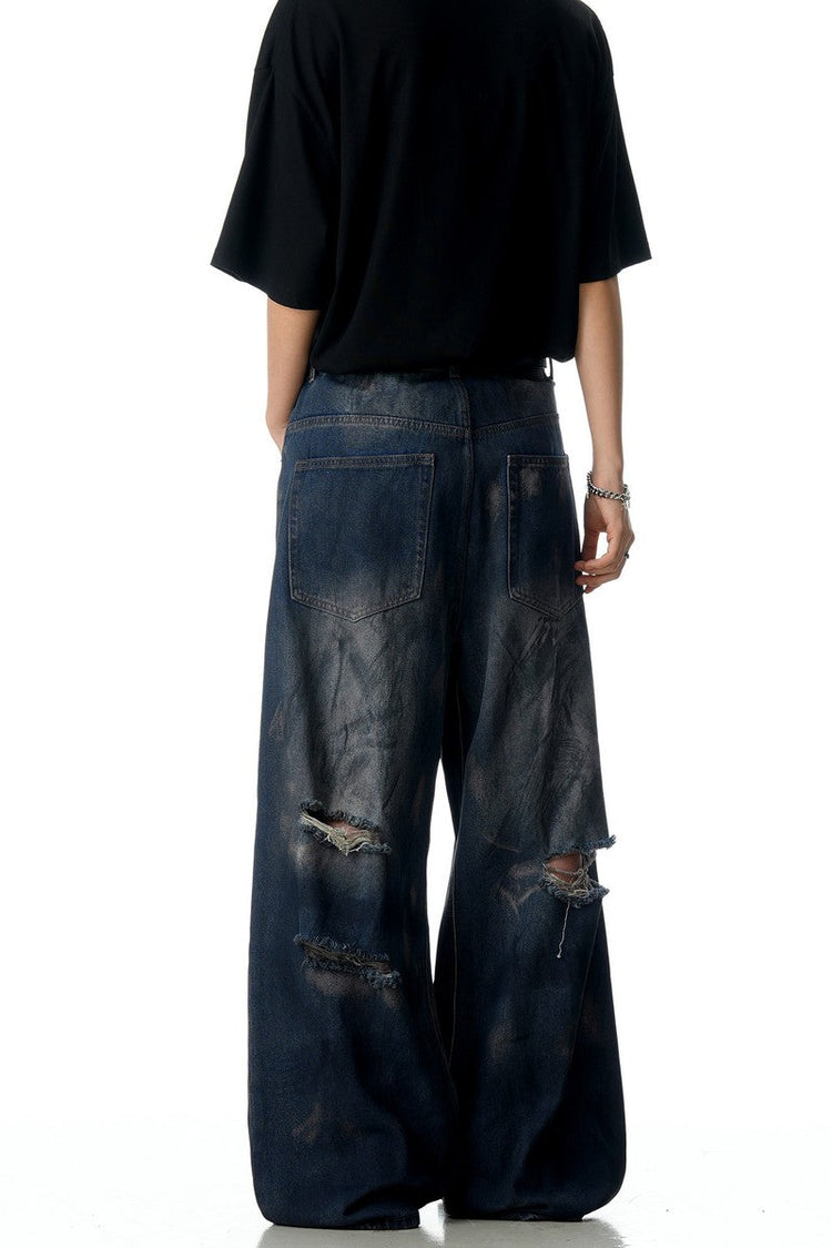 Wasteland Ripped Straight Jeans — Trenqor Basics — view 6
