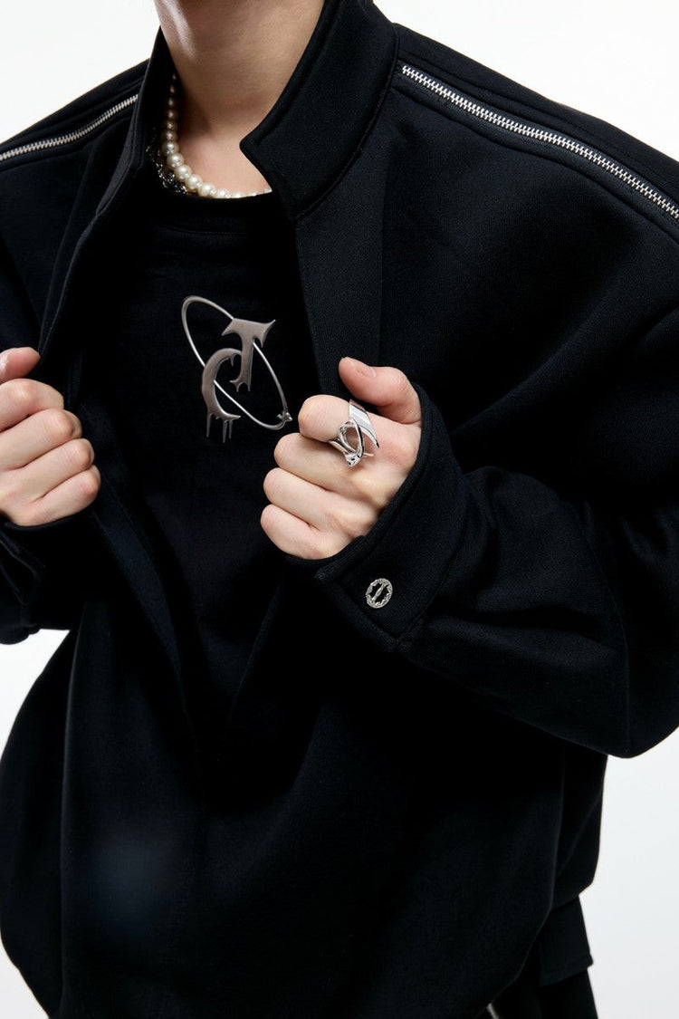 Layered Zip Mock Neck Sweater — Argue Culture — view 5