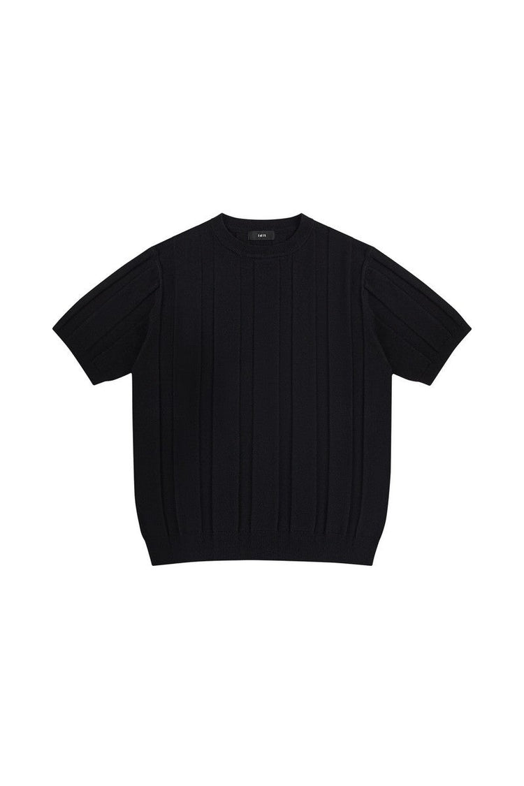 Linen Blend Knit T-Shirt — IDLT — view 5