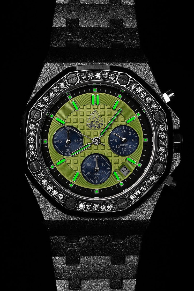 Iced Rainbow Link Watch