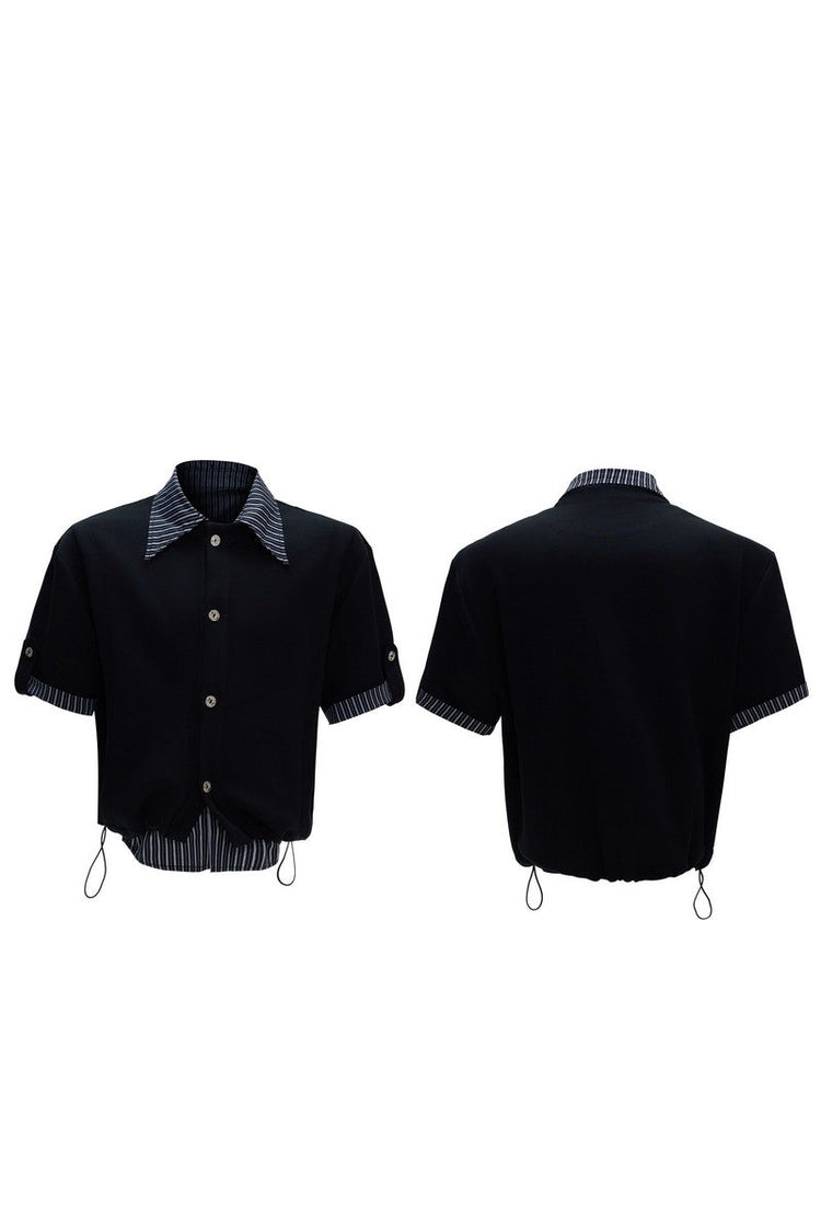 Layered Striped Cardigan Tee — Argue Culture — view 7