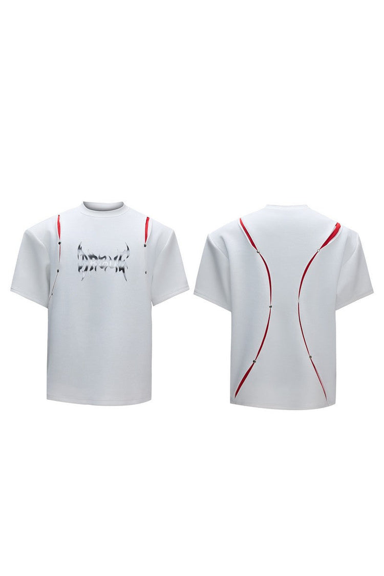 Deconstructed Print T-Shirt — Argue Culture — view 6