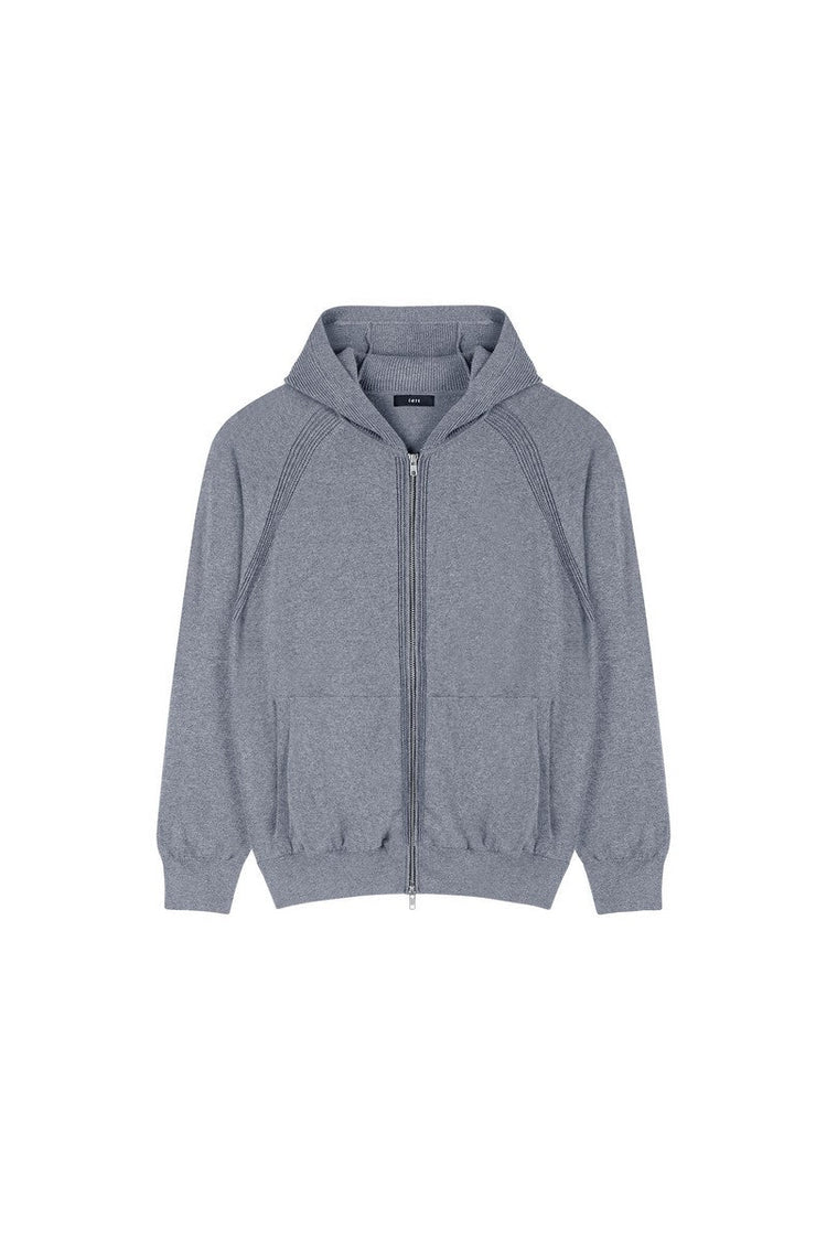 Cashmere Blend Zip Hoodie — IDLT — view 6