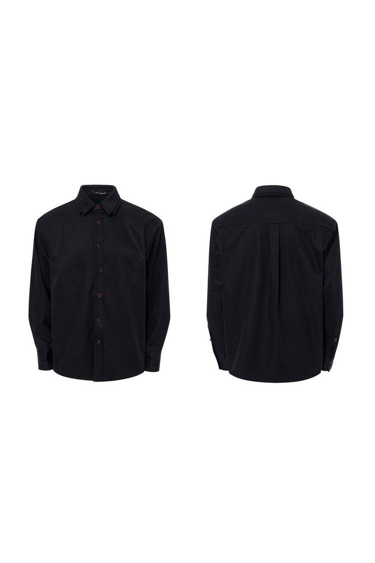Double Collar Padded Dress Shirt — STARTEXCEEDEND — view 6