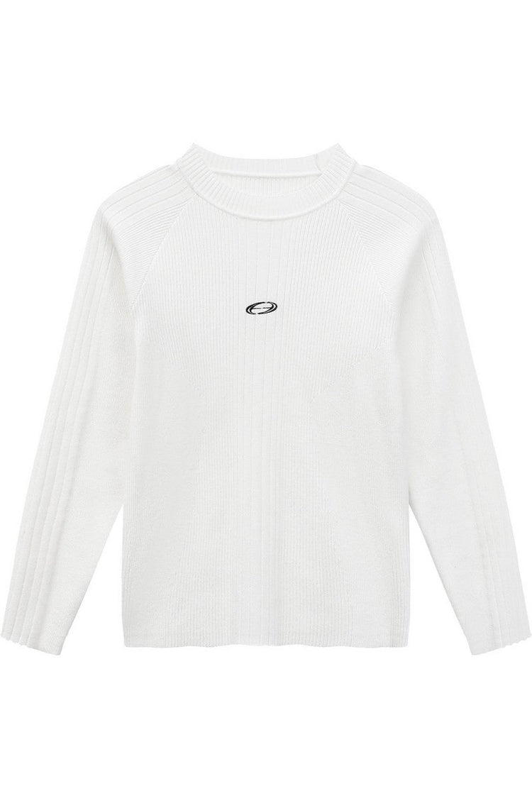 Slim Fit Ribbed Knit Sweater — Turntide — view 7