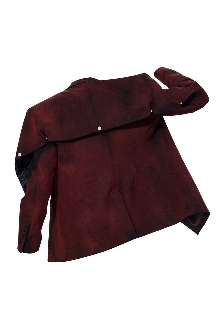 Distressed Suede Layered Blazer — STARTEXCEEDEND — view 5