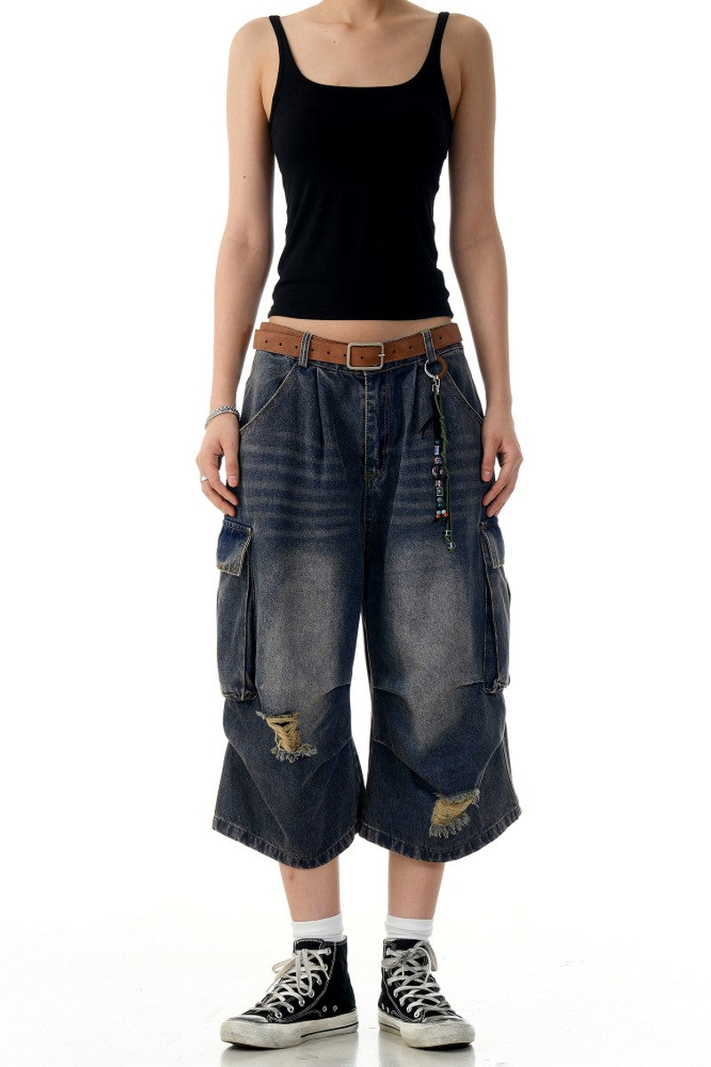 Blue Cargo Jorts