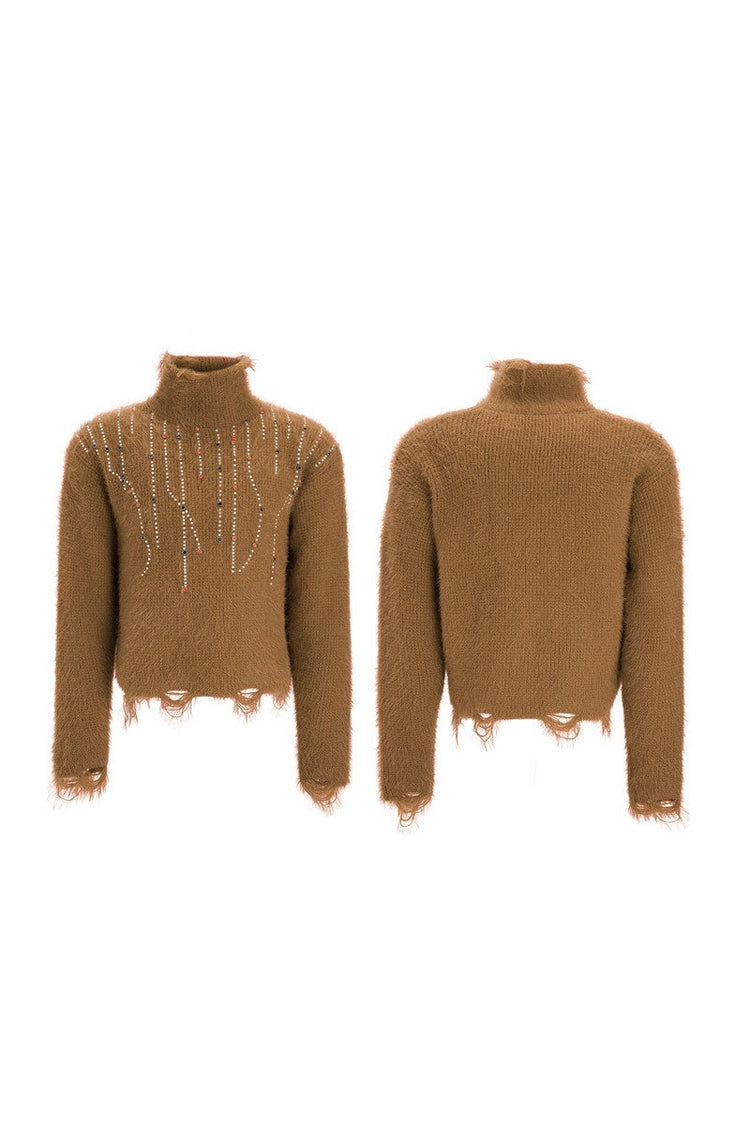 Embellished Cyber Turtleneck Sweater — Argue Culture — view 9