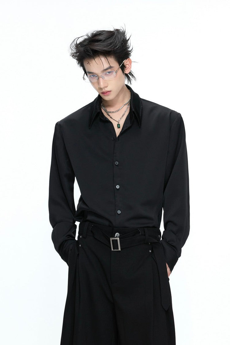 Satin Draped Shirt — Argue Culture — view 6