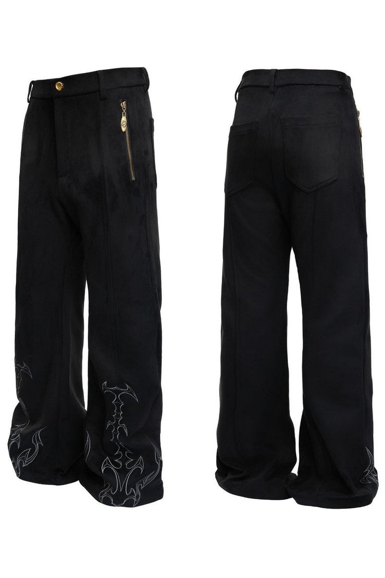 Thorn Totem Embroidered Pants — Argue Culture — view 4
