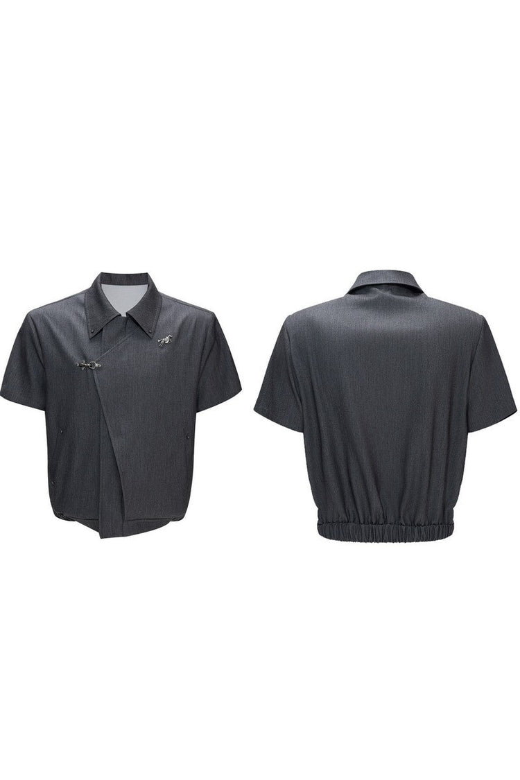 Asymmetric Cropped Short Sleeves Jacket — Argue Culture — view 6