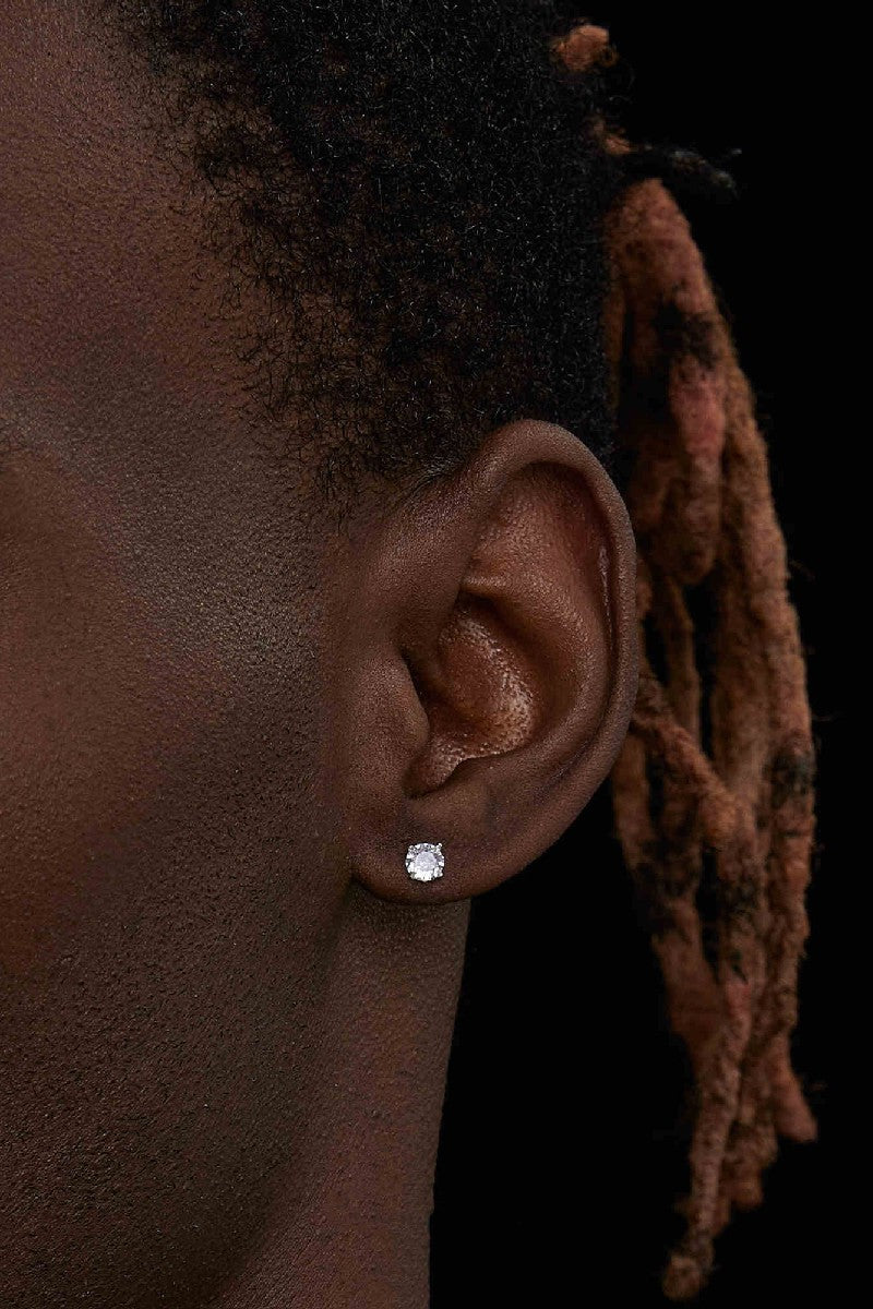 Diamond Claw Stud Earrings