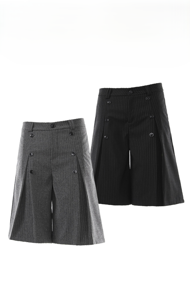 Striped Cropped Trousers — Trenqor Basics — view 11