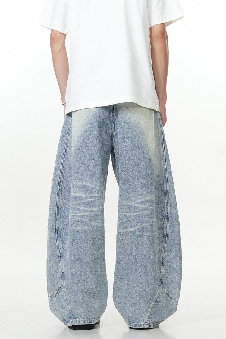 Light Blue Wide-Leg Jeans — Trenqor Basics — view 4
