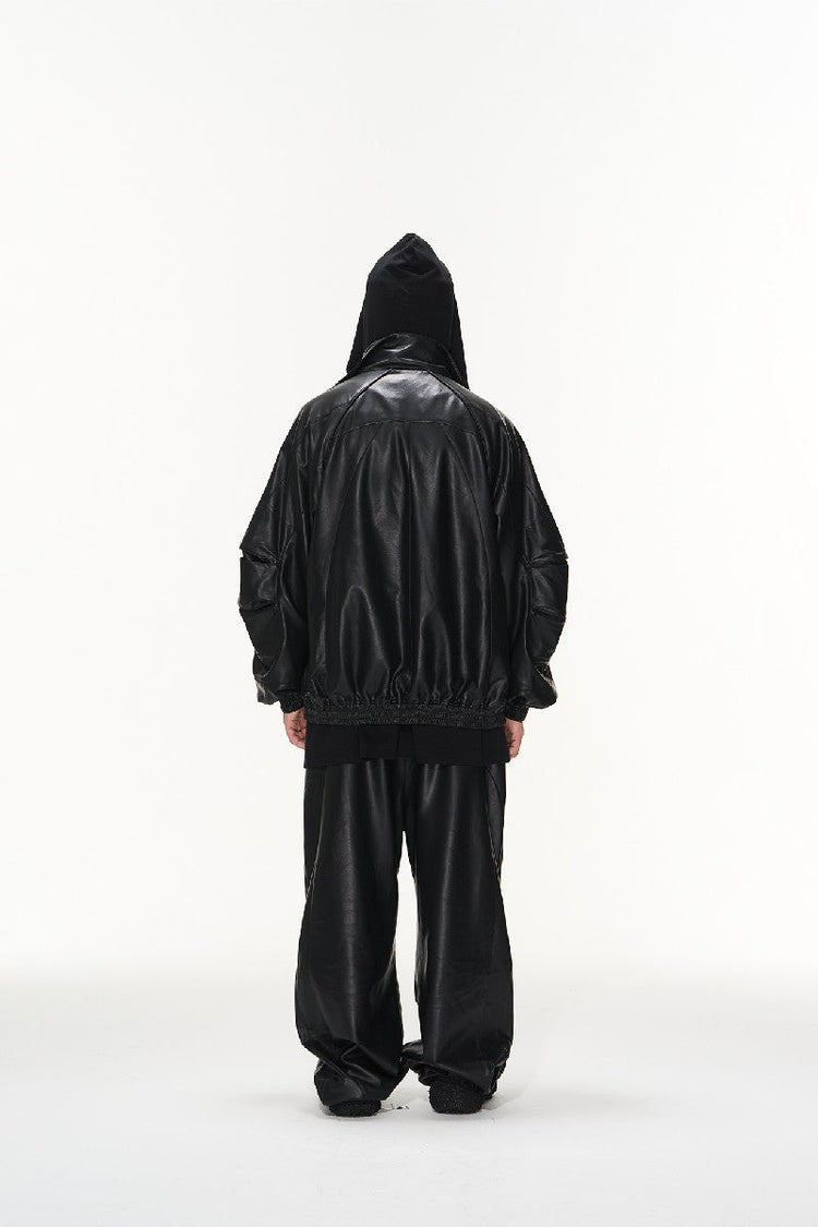 PU Leather Pleated Pants — Blind/No Plan — view 5