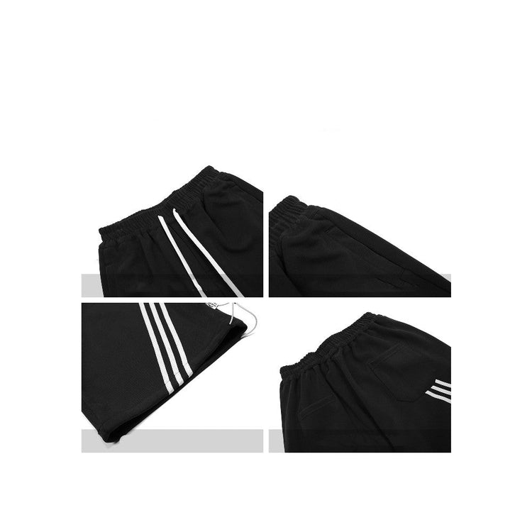 Irregular Striped Sweatpants — Trenqor Basics — view 6