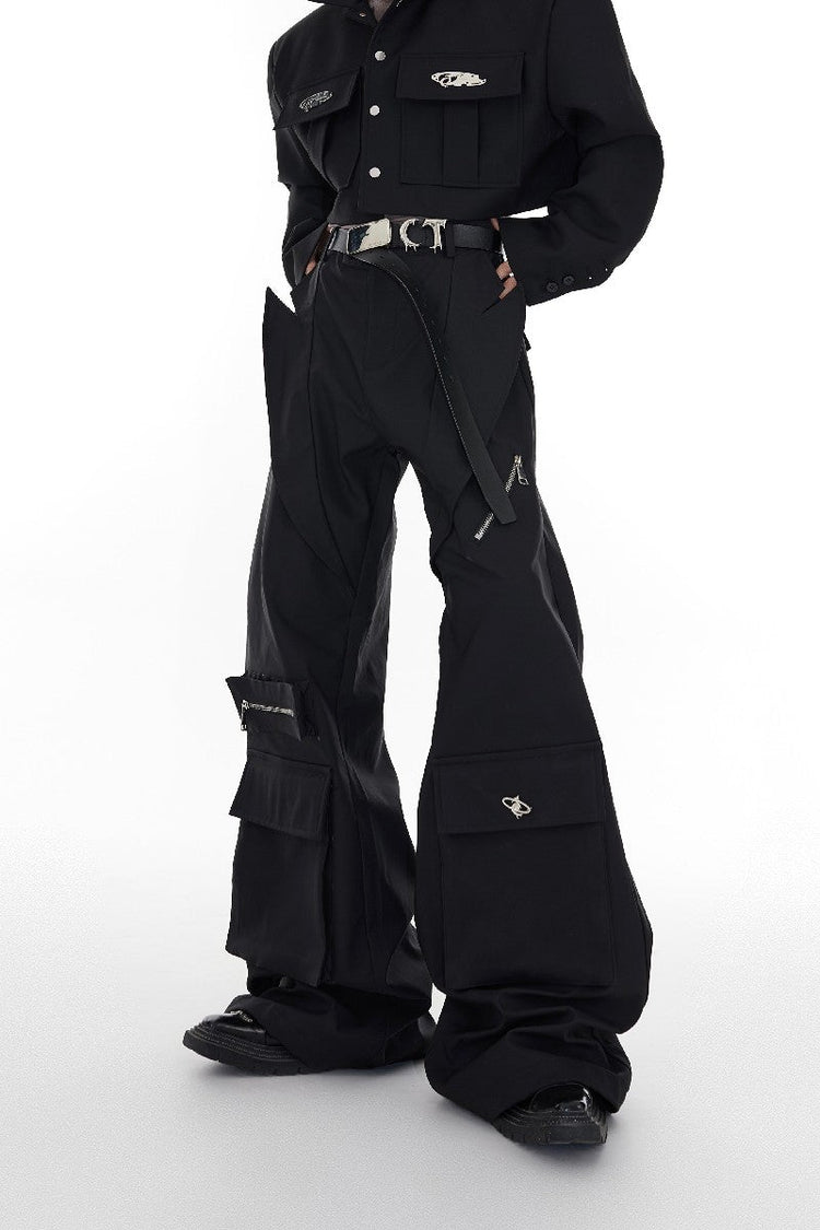 Flared Multi Pocket Trousers — Argue Culture — view 5