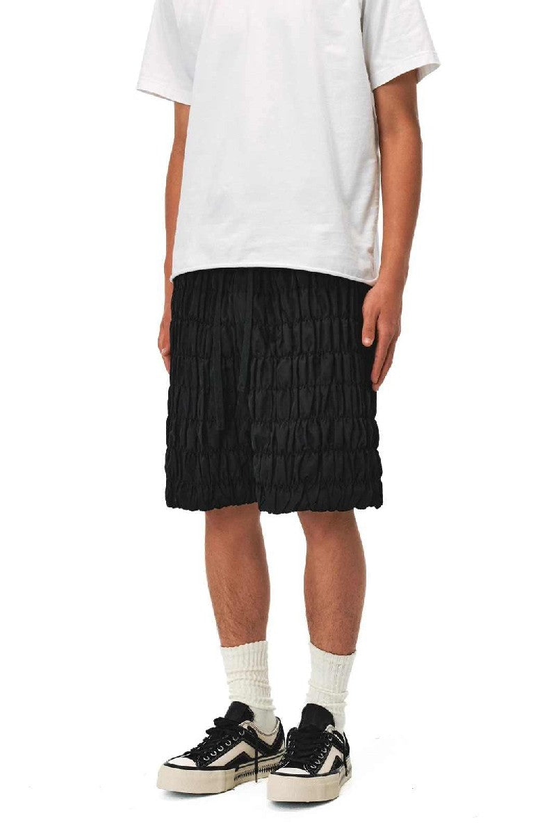 Ruched Structured Casual Shorts
