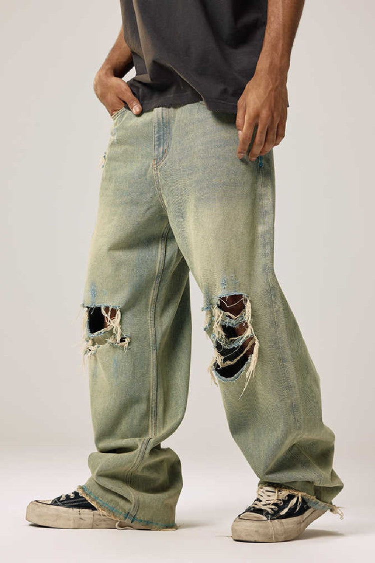 Distressed Wide Leg Jeans — Remedy — view 3