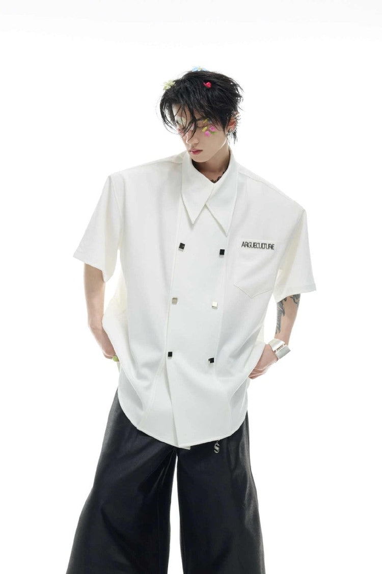 Double Breasted Shirt Tee — Argue Culture — view 5
