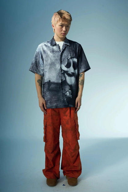 Desert Graffiti Portrait Shirt — Evil Knight — view 3
