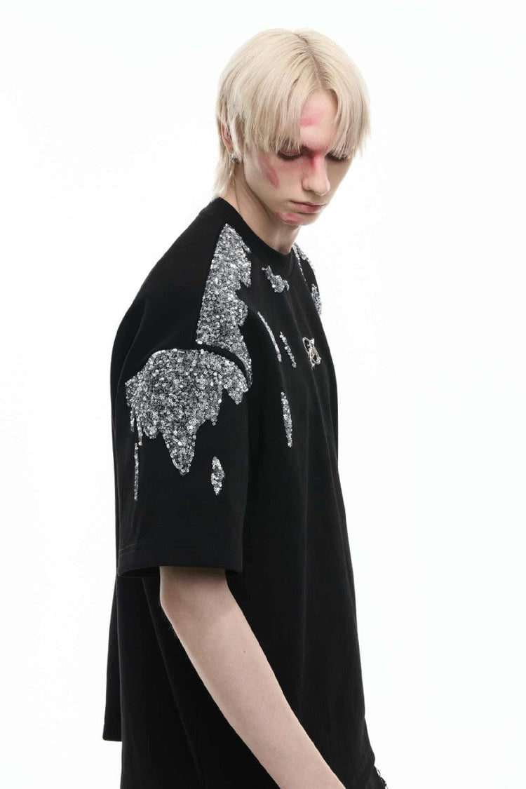 Sequin Irregular Luxe Tee — Argue Culture — view 4