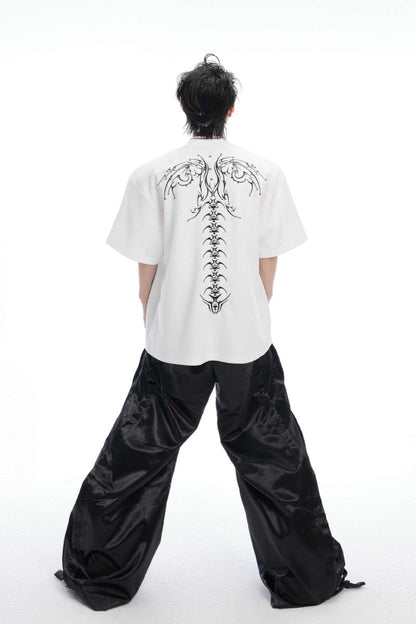 Embroidered Spine Graphic Tee