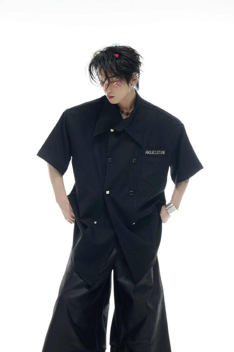 Double Breasted Shirt Tee — Argue Culture — view 3
