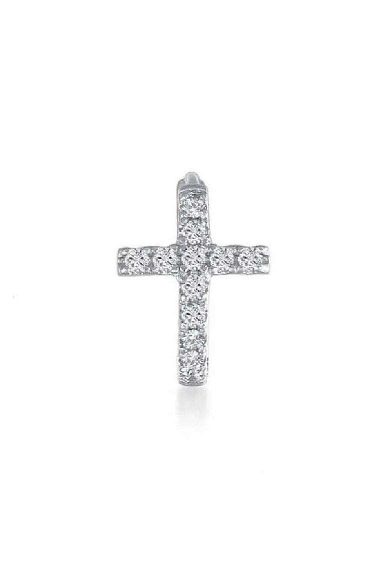 Cross Diamond Stud Earrings — Hit List — view 5