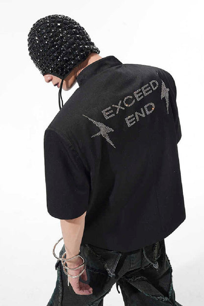 Embellished Snake Short Sleeve Blazer