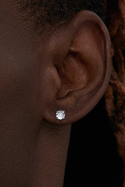 Diamond Claw Stud Earrings
