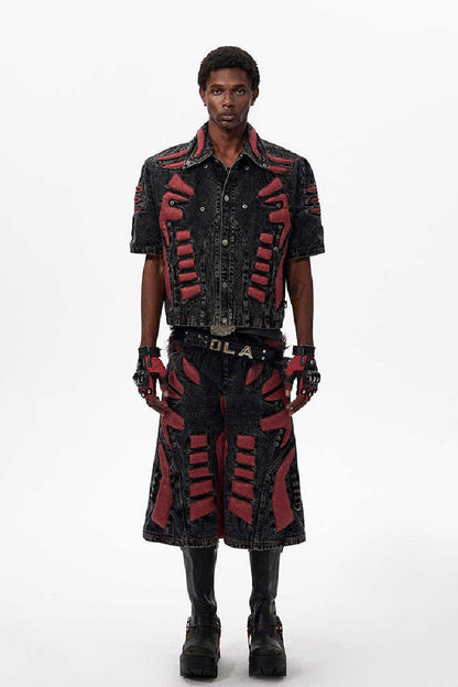 3D Skeleton Denim Jacket