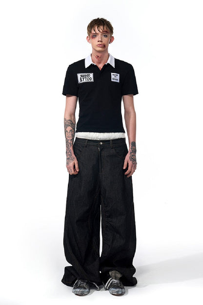 Embroidered Fitted Polo Tee