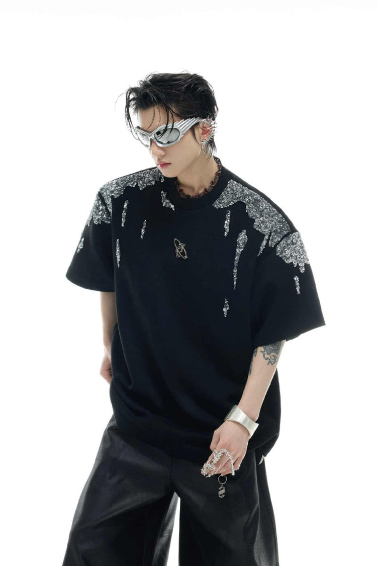 Sequin Irregular Luxe Tee — Argue Culture — view 3