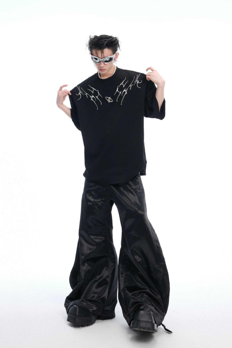 Embroidered Spine Graphic Tee