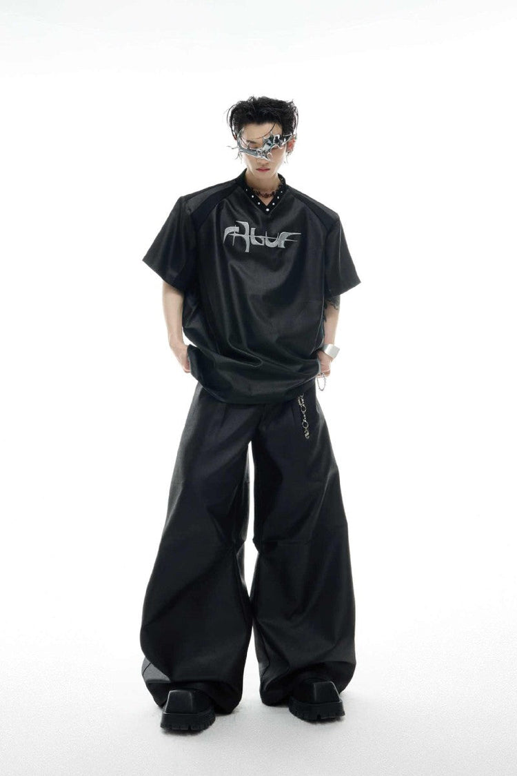 Iridescent Deconstructed V-Neck Tee — Argue Culture — view 3